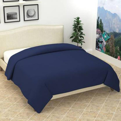 AAZEEM Solid Double Fleece Blanket for  Heavy Winter(Polyester, Blue)