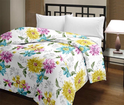 SUNJES Floral Single Dohar for  Heavy Winter(Poly Cotton, Multicolor)