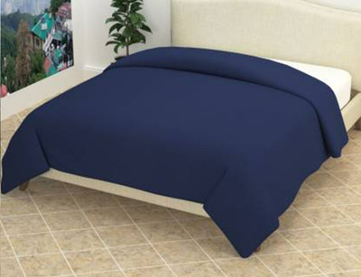 AAZEEM Solid Double Fleece Blanket for  Heavy Winter(Polyester, Blue)