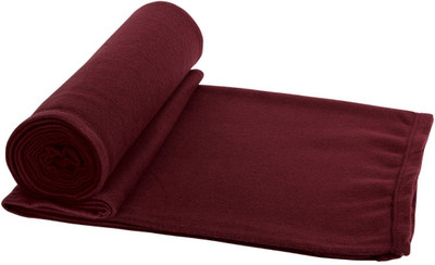 AAZEEM Solid Double Fleece Blanket for  Heavy Winter(Polyester, Maroon)