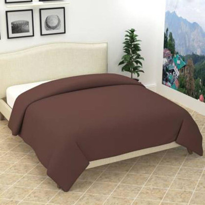 AAZEEM Solid Double Fleece Blanket for  Heavy Winter(Polyester, Brown)