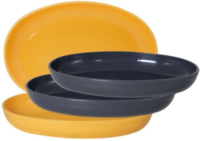 Wonder Plastic Mixing Bowl(Pack of 4, Yellow, Grey)