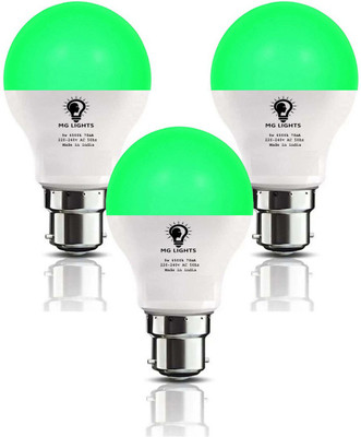 mg lights 5 W Basic Round B22 LED Bulb(Green, Pack of 3)
