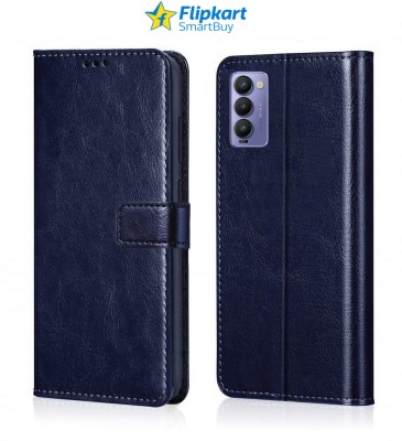 Flipkart SmartBuy Flip Cover for Tecno Camon 18(Blue, Grip Case, Pack of: 1)