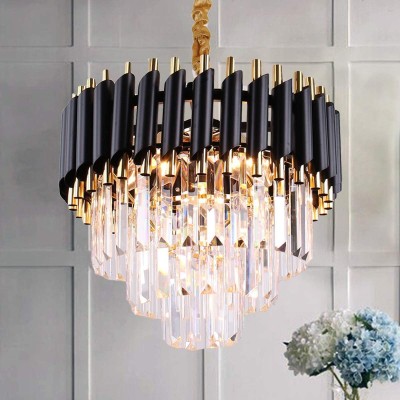 PR Prashant PR_5143-400-mm Chandelier Ceiling Lamp(Black)