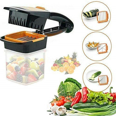 SWISS WONDER Manual Vegetable Quick Dicer Vegetable Grater & Slicer(1 x 5 in 1 Multifunction Vegetable Cutter)