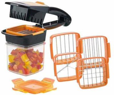 SWISS WONDER Multi-Function Slicer with Container Onion Cutter Vegetable Grater & Slicer(1 x 5 in 1 Multifunction Vegetable Cutter)
