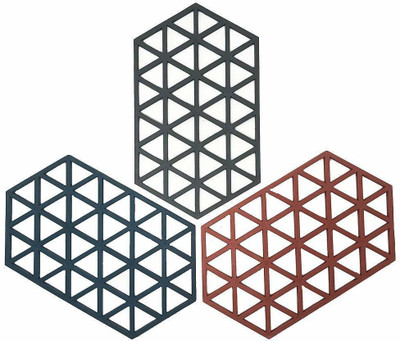Primetan Hexagon Reversible PVC Coaster Set(Pack of 10)