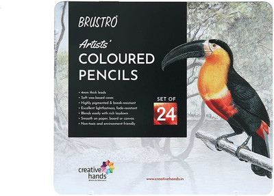 BRuSTRO Colour Pencil Round Shaped Color Pencils(Set of 1, Multicolor)