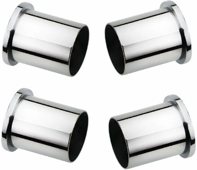 LEEZEN Architectural Hardware Silver Rod Rail Bracket Metal(Pack of 4)
