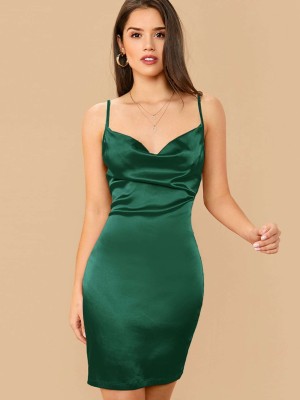 Aahwan Women Blouson Green Dress