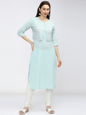 Vishudh Women Kurta Ethnic Jacket Set