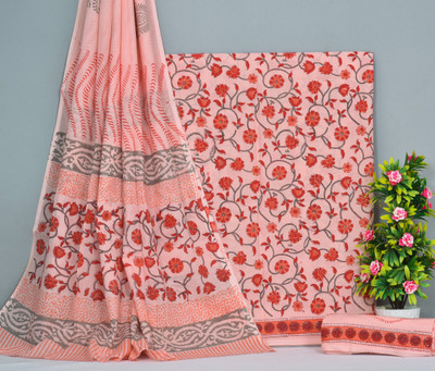 NISHIRE Pure Cotton Floral Print Salwar Suit Material