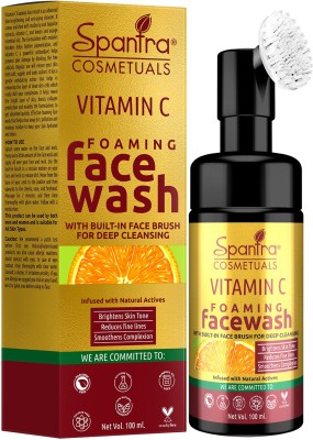 Spantra Vitamin C Foaming with Built-in Face Brush, No Paraben & Sulphate,100ml Face Wash(100 ml)