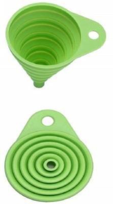 skyunion Collapsible Silicone Funnel Heat Resistant Funnel for Liquids Silicone Silicone Funnel(Multicolor, Pack of 1)