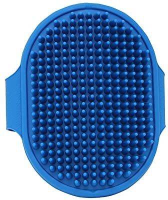 Pet Guard Pet Bathing Tool Massager Shower Cleaning Washing Grooming Gloves for Dog(Blue, Medium)