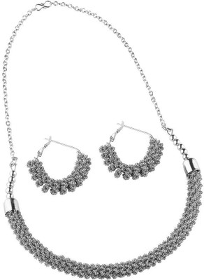Rhosyn Brass Silver Jewellery Set(Pack of 1)