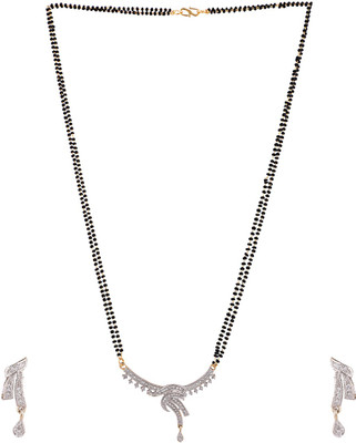 BHANA FASHION Brass Gold-plated White Jewellery Set(Pack of 1)