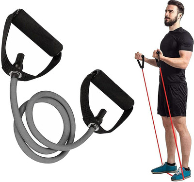 Pheonix Single Toning Tube with Adjustable D Handle Workout, Exercise, Home Gym Resistance Tube(Multicolor)