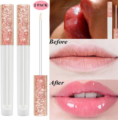 MYEONG GLOSSY FINISH WATER PROOF TRANSPARENT CHARM LIP GLOSS PACK OF TWO(12 ml, TRANSPARENT)