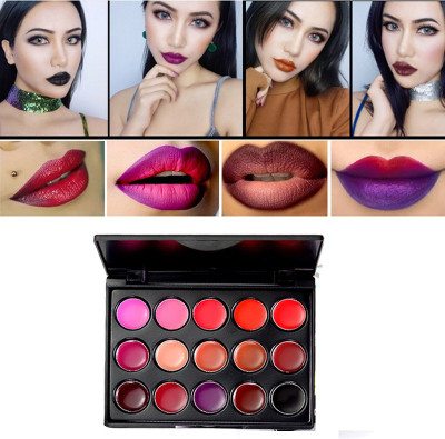 NADJA BEST LIPS FILL 15 COLOR MULTI COLOR LIP CREAM PALETTE IN MATTE FINISH(MULTI COLOR, 20 g)