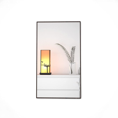 ANIKAA Misty Engineered Wood Decorative Wall Mounted Mirror for Bedroom (Wenge) Decorative Mirror(Rectangle Finish : Matte)