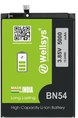 WELLSYS Mobile Battery For  Xiaomi Redmi Note 9 / Redmi 10X 4G /Redmi 10X 5G / Redmi 10x pro 5G BN54 (5000mAh)