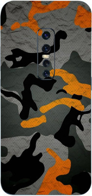 AsSkin Vivo V17 Pro, vivo v17 pro Mobile Skin(Ultra Orange Camouflage High Gloss Finish).)