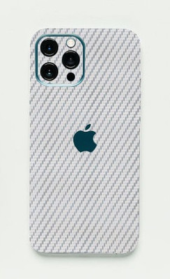 Mclaxa Skin For Apple iPhone 13Pro Max mobile back skin, Silver Carbon Fiber Mobile Skin(Silver Carbon Fiber Skin With Super Matte Finish)