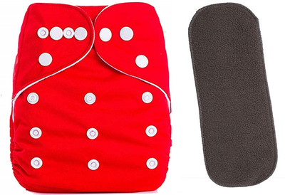 AMA Baby Washable & Reusable Adjustable 1 Cloth Diaper with 1 Black Insert