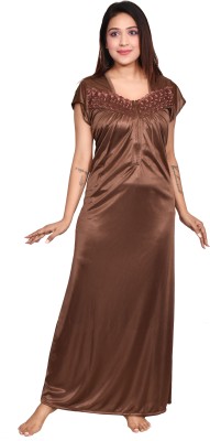 Avyay Women Nighty(Brown)