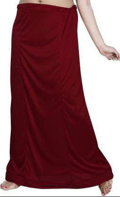 Online Generation Maroon satin Petticoat_saree Satin Blend Petticoat(Free)