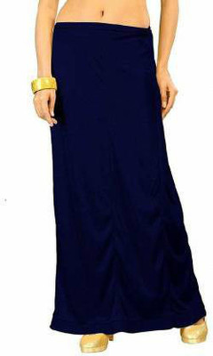 Online Generation Navy Blue satin Petticoat_saree Satin Blend Petticoat(Free)