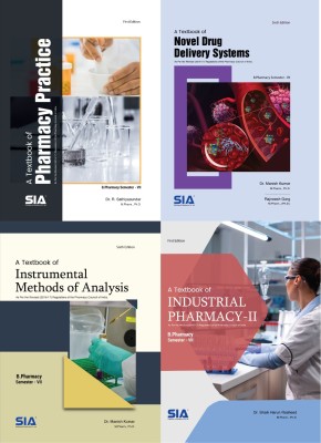 B.Pharmacy PCI (Semester-VII) SET Of 4 SUBJECTS (A Textbook Of Industrial Pharmacy-II, A Textbook Of Pharmacy Practice, A Textbook Of Novel Drug Delivery Systems, A Textbook Of Instrumental Methods Of Analysis) Revised Edition(Paperback, SIA)