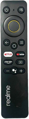 SHAILRON emote Control for Realme Smart 4K Android LED OLED QLED TV (Non Voice) REALME Remote Controller(Black)
