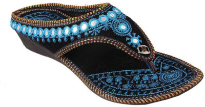 ZIYARAT COLLECTION Women Heels(Blue , 6)