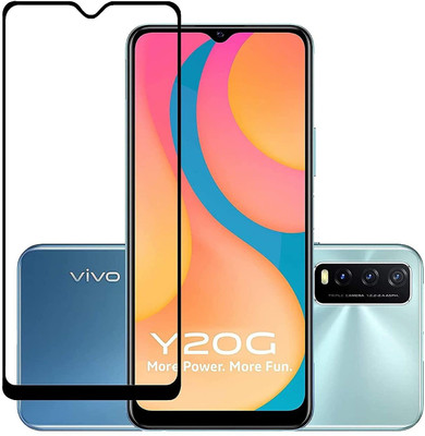EITANSHA CREATION Edge To Edge Tempered Glass for Vivo Y20g, Vivo Y20G(Pack of 1)