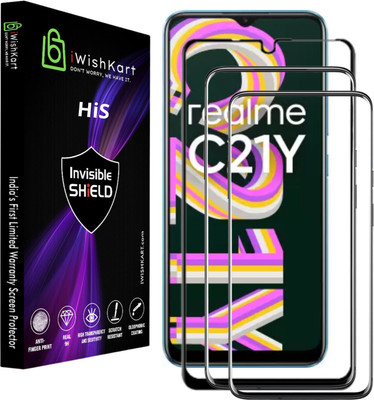 iWishKart Edge To Edge Screen Guard for Realme C21Y(Pack of 3)