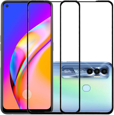HOBBYTRONICS Edge To Edge Tempered Glass for Tecno Camon 18(Pack of 2)
