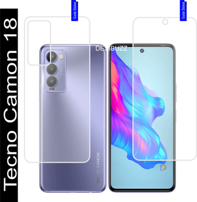 DESIBUZZ Front and Back Screen Guard for Tecno Camon 18(Pack of 2)