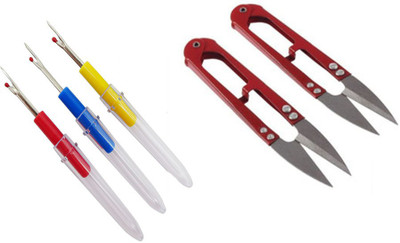 Sharum Crafts Sewing Tools 3 Seam Ripper & 2 Thread Cutter Sewing Kit