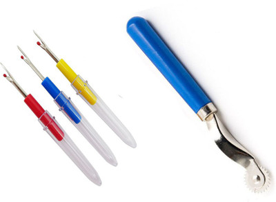 Sharum Crafts Sewing Tools 3 Seam Ripper & 1 Tracing Wheel Sewing Kit