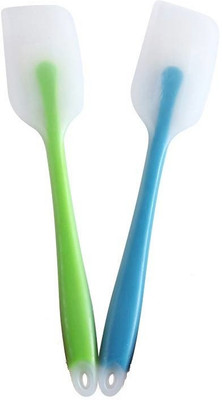 CRAZYGOL Silicone Brush and Spatula Set, 2-Pieces (Multi Colour) Mixing Spatula(Pack of 1)
