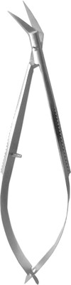 suryadent Castroveijo Scissor Micro Angled, Noyes Spring Scissor 11cm Curved And Angled Dissecting Scissors(Sharp/Sharp Blades)