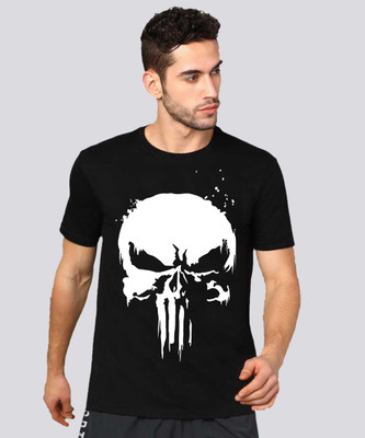 VIKCLIQUE Graphic Print Men Round Neck Black T-Shirt