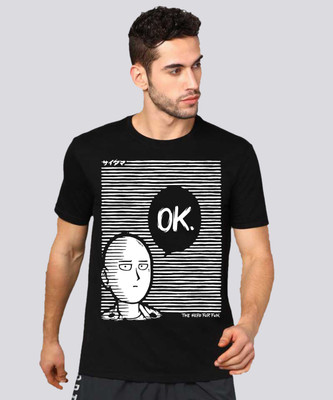 VIKCLIQUE Graphic Print Men Round Neck Black T-Shirt
