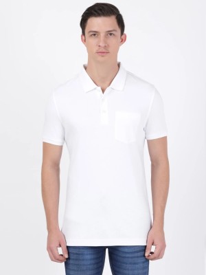 JOCKEY Solid Men Polo Neck White T-Shirt