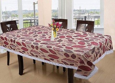 ZITIN Embroidered, Printed 6 Seater Table Cover(Multicolor, PVC, Satin)