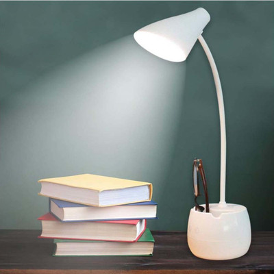 AKARI Powerful LED soft night light chargeable bright table lamp USB emergency gadget Study Lamp(43.1 cm, Multicolor)