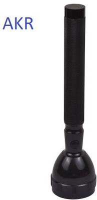 AKR 8990 A Multi-Function Super Flashlight Metal Body Torch (Black : Rechargeable) 4 hrs Torch Emergency Light(Black)